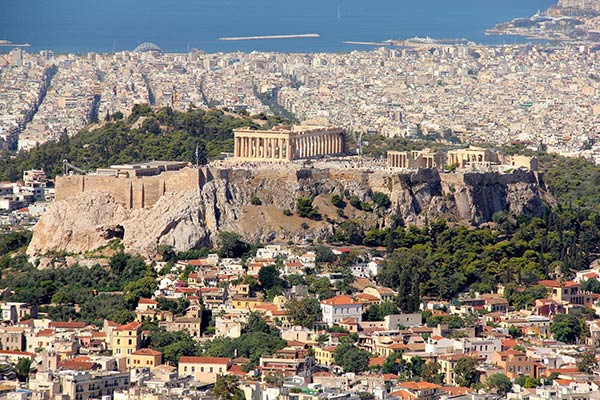 Cape Sounion and City of Athens